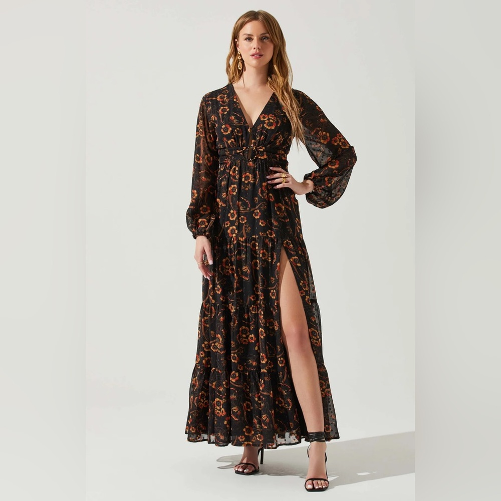 ASTR The Label Trinity Backless Floral Dress